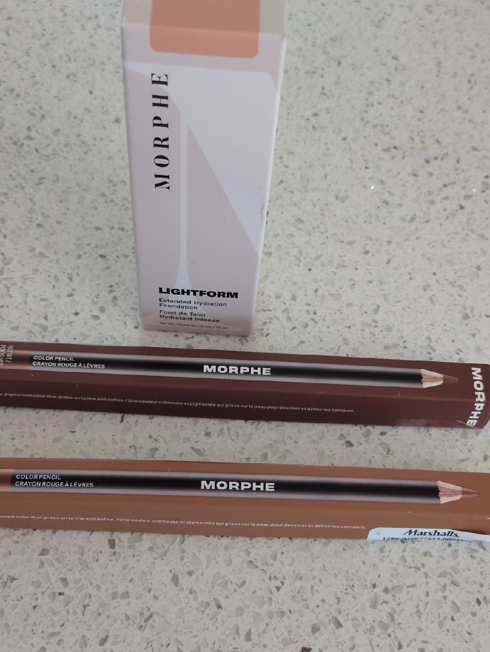 MORPHE Lightform Foundation with Two Brown Eye Pencils